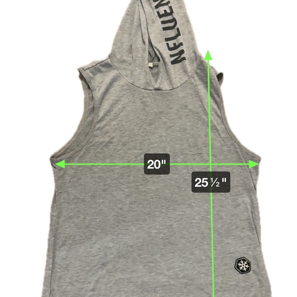 MENS UNBOUNDANDFREE INFLUENCE SLEEVELESS HOODIE TANK - Picture 2 of 3